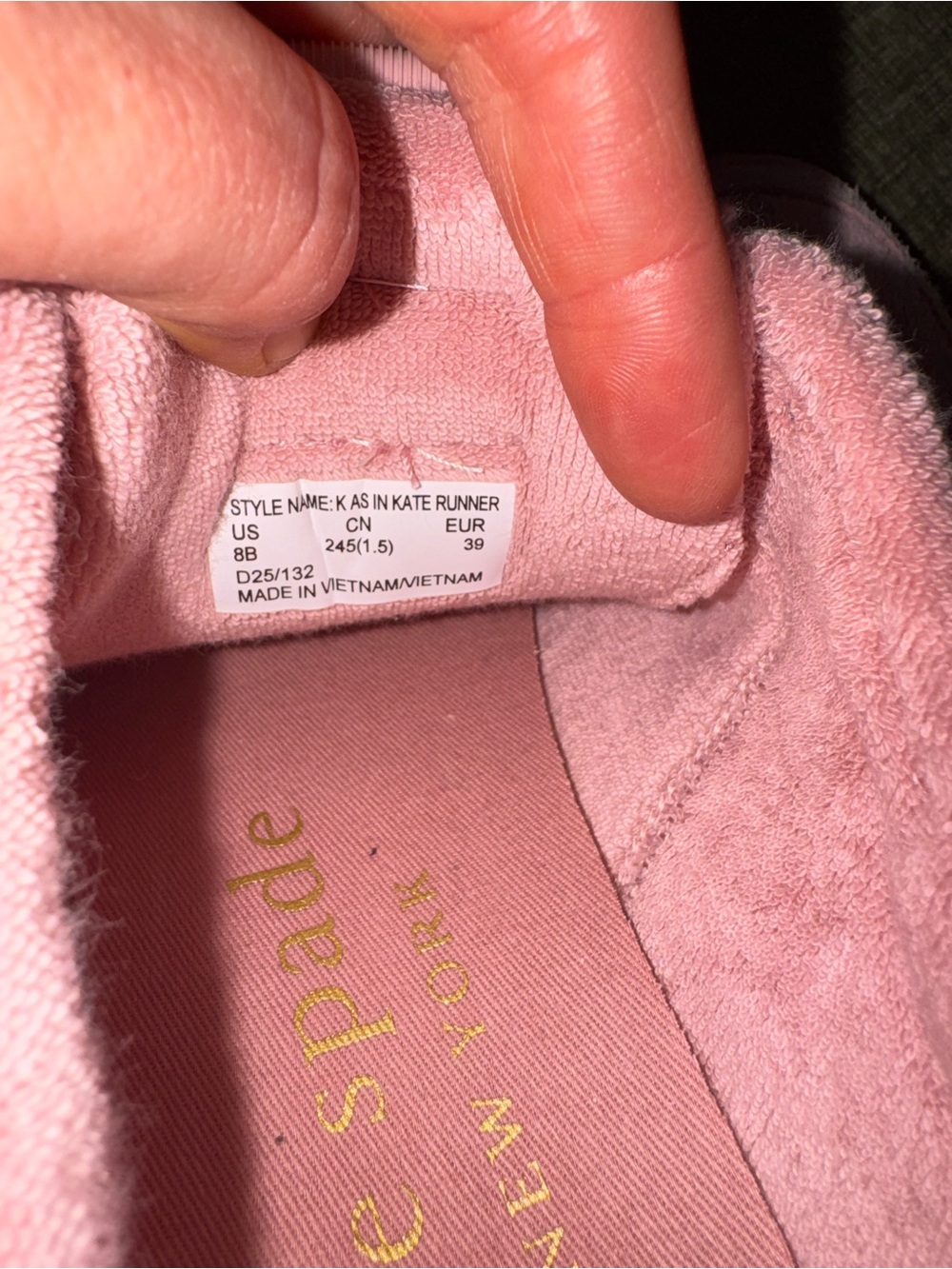 Kate Spade New York K As In Kate Pink Suede Runner Sneakers 8 - Picture 13 of 14